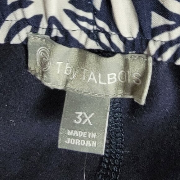 NWT T by Talbots Navy Geometric Print Stretch Skort - 3X - Picture 13 of 16
